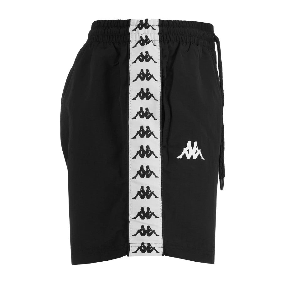 KAPPA BANDA CONEY SWIMMING SHORTS BLACK/WHITE