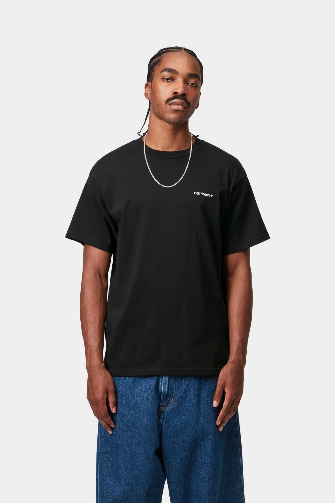 S/S Script Embroidery T-Shi