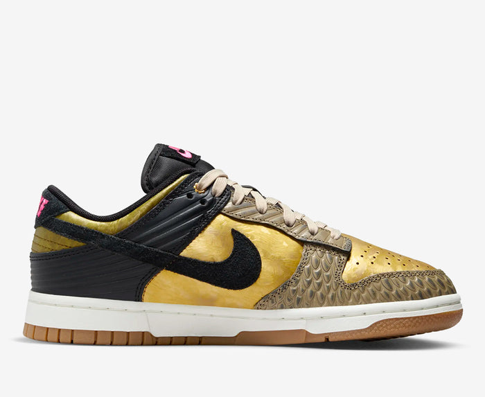 NIKE DUNK LOW PREMIUM BLACK KHAKI-METALLIC GOLD-MEDIUM ASH FQ8148-010