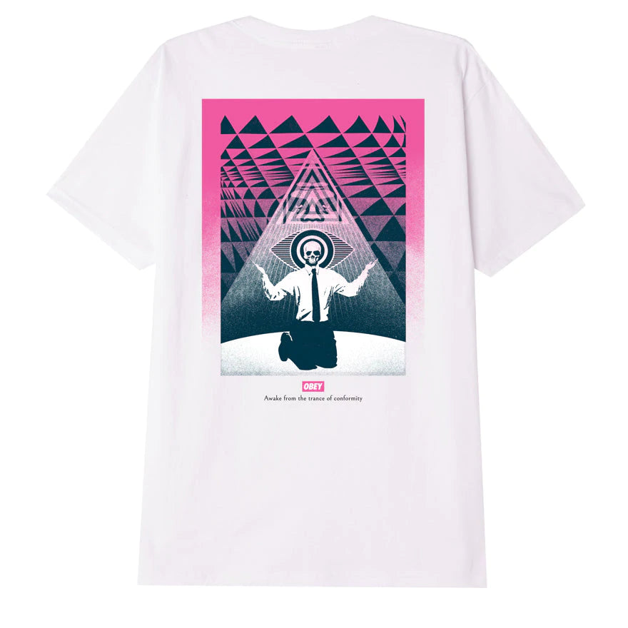 OBEY CONFORMITY TRANCE CLASSIC T-SHIRT  (Blanco)