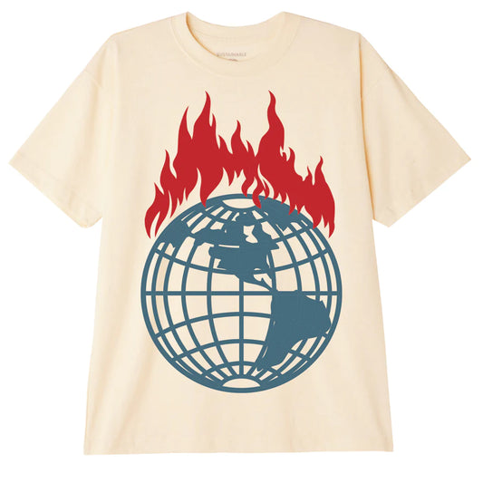 OBEY DONT JUST WATCH IT BURN SUSTAINABLE BLANCO CREAM