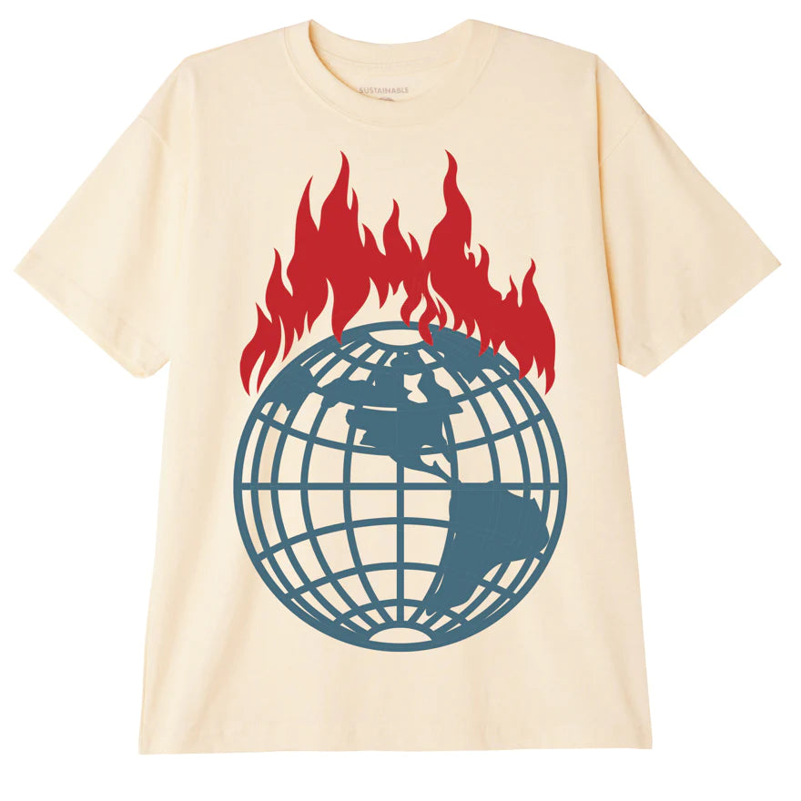OBEY DONT JUST WATCH IT BURN SUSTAINABLE T-SHIRT